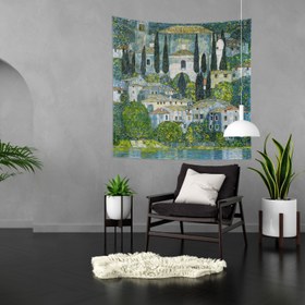 Resim Kirche in Cassone am Gardasee Duvar Örtüsü - 160 cm x 160 cm 