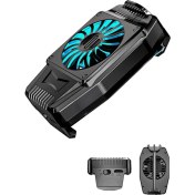 Resim Asfal Işıklı Kablolu Telefon Soğutucu Oyun Hızlandırıcı Telefon Soğutucu Fan 4.6-6.5 Inç Uyumlu 