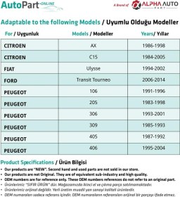 Resim Citroen, Fiat, Ford, Peugeot, Renault İçin Döşeme Klipsi-100'lü 