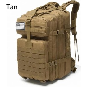 Resim Single Sword Kullanışlı 50 Litre Ayarlanabilir Motosiklet 50L Taktik Su Geçirmez Outdoor Kamp Dağcı Sırt Çantası - Renk: Bej - Beden: Standart 