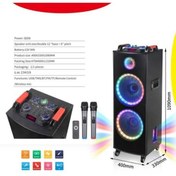 Resim Kensa HOPARLÖR BÜYÜK BOY 12*2İnç 2000W RGB BLUETOOTH ÇİFT MİKROFONLU VE DİSKO IŞIKLI PARTİ HOPARLÖR 