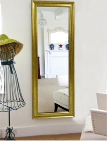 Resim Rönesans Altın Varak Çerçeveli Boy Aynası Altın 