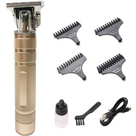 Resim Skycity Erkekler İçin Usb Şarjlı T8c Altın Tırnaklı Sakal Ve Saç Kesici - 4 Uç, Hızlı Motor, Kolay Temizleme, Seyahat Uygun 1 Saat 
