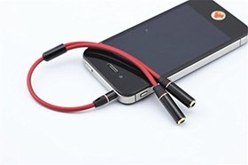 Resim Kulaklık Ses Splitter 3.5mm Erkek Çift 3.5mm Kadın Ses Mikrofon Splitter Müzik Dinlemek için 