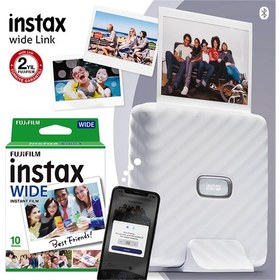 Resim Instax Wide Link Akıllı Telefon Yazıcısı-10'lu Film Seti Beyaz 