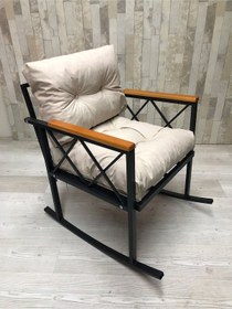Resim Sallanan Sandalye Tv Koltuğu Kafe-balkon-mutfak-berjer Sallanır Tekli Koltuk Miami Krem 
