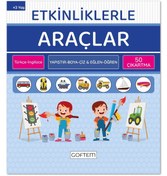 Resim GOFTEM Etkinliklerle Araçlar - Türkçe Ingilizce - 50 Çıkartma - 24 Sayfa Eğitici Aktivite Kitabı 