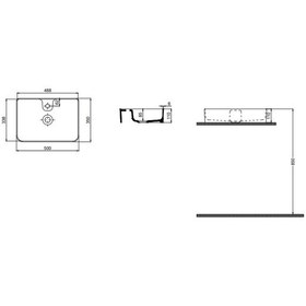 Resim Alvit Smartslım Tez.Üstü Batarya Delikli Lavabo 35 x 50CM Par.Si... 