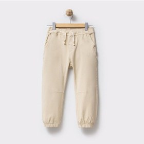 Resim Overdo Kids Erkek Çocuk Paçası Beli Lastikli Jogger Pantolon Bej 