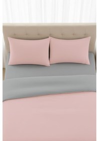 Resim Formeya Lastikli Çarşaflı Pudra Nevresim Takımı Tek Kişilik 