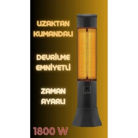 Resim Kumandalı Karbon Infrared Isıtıcı Dik Konum Soba Eminçelik 1618 Rc 