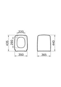 Resim Vitra 90 - 003 - 009 Metropole Soft Klozet Kapağı - Beyaz (duroplast) 