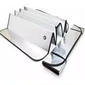 Resim Oto Araç Araba Güneşliği Ön Cam Güneşliği Parlak Güneşlik Koruyucu Perde Metalize 130x60 Cm 