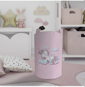 Resim Mekta Home Bebek Ve Çocuk Odası Bulutlu Unicorn Desenli Oyuncak Sepeti Renkli Çok Renkli 