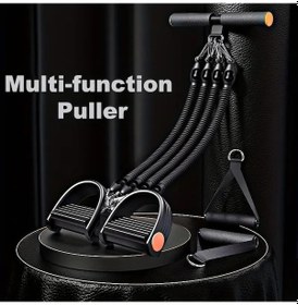 Resim Valkyrie Çok Fonksiyonlu 10 Parça El Ayak Göğüs Kapı Yayı Egzersiz Fitness Spor Seti Siyah 