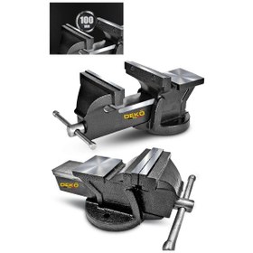 Resim DEKO TURKEY DKT100SM Sabit Tabanlı 100mm 4'' Çelik Mengene 