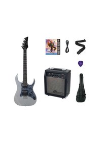 Resim Strauss Esh-22 Ms Elektro Gitar Hss - Metalik Gri Set Anfi-softcase-askı-tel-kablo-pena 