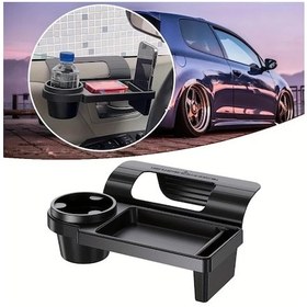 Resim Chuangyinshop Black- Araç Kapısı Askılı Saklama Kutusu - Telefon Tutucu, Bardak Gözü Ve Atıştırmalık Alanı İle Pratik Araç Organizatörü 