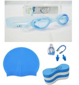 Resim Povit 2540 Çocuk Yüzücü Gözlüğü Anti Fog Uv Korumalı Vakumlu Deniz Gözlüğü + Bone + Tıkaç + Pullboy 