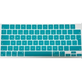 Resim Arabulalaca MacBook Uyumlu Air 15 A2941 M2 Türkçe Klavye Koruyucu Mint 
