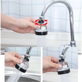 Resim Bulitra Şeffaf Tasarruflu Oynar Başlık Tazyikli Eviye Musluk Ucu ABS Malzemeden 3 Fonksiyonlu 