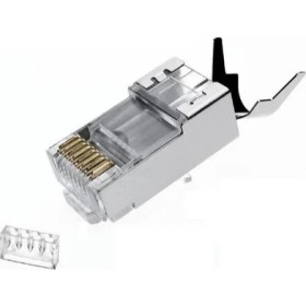 Resim Qport CAT7 Q-J710M Metal CAT7 Konnektör RJ45 Cat7 Jack Ayraç 10'lu 