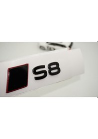 Resim Dk Tuning S8 2025+ Bagaj Siyah Yazı Logo Arma Audi İle Uyumlu Bagaj Arma 
