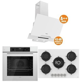 Resim Ferre Icon Plus 75 Serisi QBL63CB-RS036-D064-SA 3lü Cam Ankastre Set 