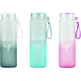 Resim Vaeske Tutamaçlı Buzlu Cam Matara 480Ml Gri 