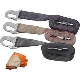 Resim OTOBİR Çeki Halatı (Çekme Halatı) 3 Ton / 5 Metre ELDİVEN HEDİYELİ !! 