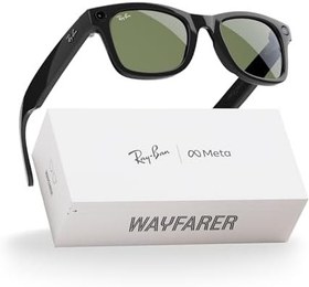 Resim Ray-Ban Meta Wayfarer Akıllı Gözlük Parlak Siyah G15 Yesil RW4006 
