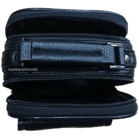 Resim Moda Erkek El Çantası Kasalı El Çantası Cep Telefon Uyumu Siyah 