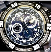 Resim Invicta Shaq Grand Octane .75 Ctw Diamond Siyah Mop Swiss 63 MM Erkek Kol Saati 886678312191 