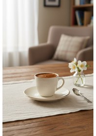 Resim Bernardo Supra 6 Kişilik Fincan Takımı Altın Altın - Beyaz 