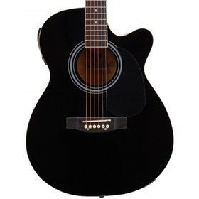 Resim Angel AFG100CE-BK Siyah Cutaway Elektro Akustik Gitar 