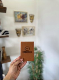 Resim EFE DERİ Efe Deri Mazda Dikişli Araç Ruhsat Kılıfı Kabı Oto Ruhsatlık Araba Ruhsat Koruyucu 