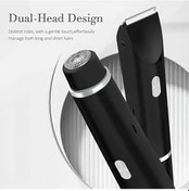 Resim Gateesat Siyah 2'si 1 Arada Kadın Elektrikli Tıraş Makinesi, Ayarlanabilir Uzun Kısa Saş Vücut Yüz Kol Bacak İçin 