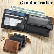 Resim NIUCUNZH Gerçek Deri Erkek Cüzdanı - Premium İnek Derisi, Çoklu Kart Yuvaları, Bozuk Para Cebi, Fotoğraf Tutuculu İki Katlı, Sevgililer Günü İçin İdeal Hediye 