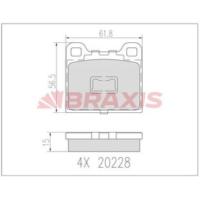 Resim Braxıs-ab0602 - Fren Balatası On Golf I Polo 75 Jetta I 80 84 