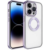 Resim Fibaks Iphone 13 Pro Uyumlu Kılıf Kamera Lens Korumalı Şeffaf Renkli Logo Gösteren Parlak Yumuşak Kapak 