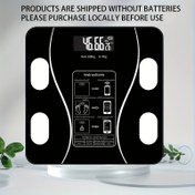 Resim Kablosuz Yüksek Hassasiyetli Akıllı Terazi - Siyah & Beyaz, AAA Pil ile Çalışır (Piller Dahil Değildir) Akıllı Elektronik Terazi, Banyo Terazisi, Ev Tipi Küçük Ağırlık Terazisi 