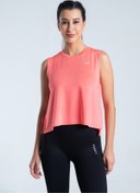 Resim Vienfit Kadın Yırtmaç Detaylı Spor Tshirt - Speed Spor Atlet - Tank Top Pembe 