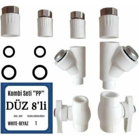 Resim Kalde Kombi Seti Düz-8 Li Yeni Model-Kollu Beyaz 