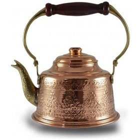 Resim Turna Bakır Maraş Demlik Zımba İşleme Kırmızı Turna1960-1 Bakır 