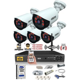 Resim Ids - 5 Kameralı 1080P Fullhd 5Mp Sony Lensli Kamera Seti - 2020 