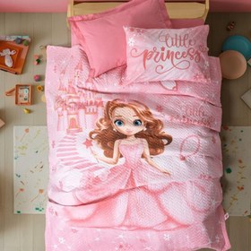 Resim Cotton Box Junior Gimbiya Pembe Tk Ranforce Nevresim Takımı 