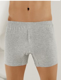 Resim 6 Lı Paket Şahinler Penye Pamuk Erkek Boxer Gri Me010 