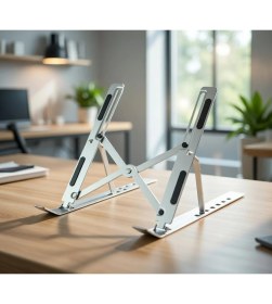 Resim Hemenix Laptop Standı Katlanır Ayarlanabilir 7 Kademeli Metal 