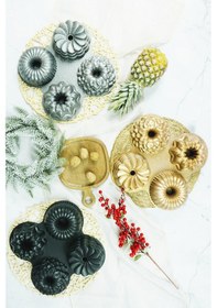 Resim Viona 4'lü Muffin Döküm Kek Kalıbı Antrasit Antrasit 