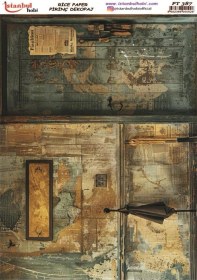 Resim Pirinç Dekopaj Kağıdı 30x42cm Pt-387 Vintage 